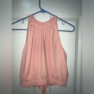 Wilfred Patrice Cropped Halter Open Tie Back Blouse Back. Excellent condition